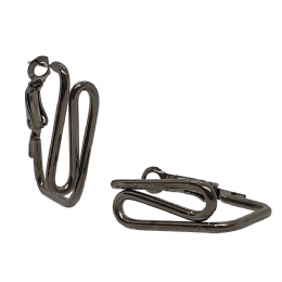 Ατσαλί σκουλαρίκια Zig Zag