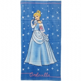 Γαλάζια πετσέτα θαλάσσης Cinderella 70εκ x 140εκ