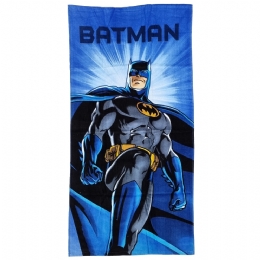 Μπλε indigo παιδική πετσέτα θαλάσσης Batman 70εκ x 140εκ