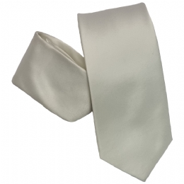 Λευκή μονόχρωμη στενή γραβάτα