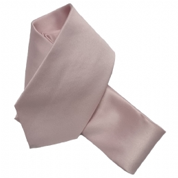 Ροζ μονόχρωμη στενή γραβάτα