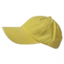 Unisex κίτρινο jockey denim καπέλο από βαμβάκι