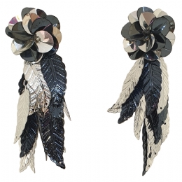 Δίχρωμα vintage κλιπ σκουλαρίκια Autumn touch