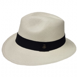 Unisex original χειροποίητο Panama καπέλο από το Εκουαδόρ με μαύρη κορδέλα
