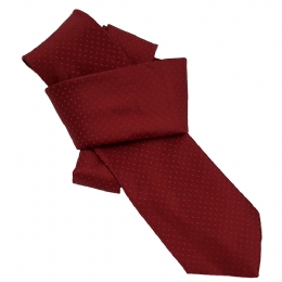 Μπορντό στενή γραβάτα με ανάγλυφες βούλες