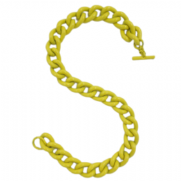 Κίτρινη μεταλλική αλυσίδα κολιέ