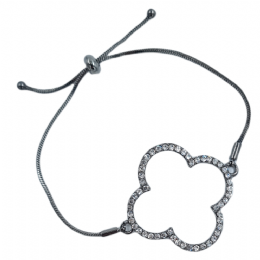 Βραχιόλι με λουλούδι από στρας 