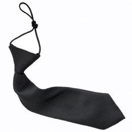 Μαύρη παιδική γραβάτα με λεπτές ρίγες και λάστιχο