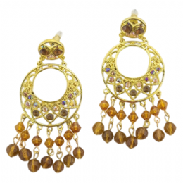 Glamorous σκουλαρίκια με μελί strass Arabian nights