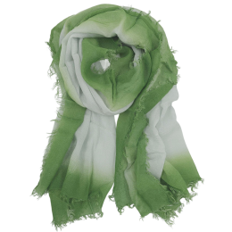 Γκρι του πάγου Ιταλικό modal φουλάρι με ombre πράσινo περίγραμμα