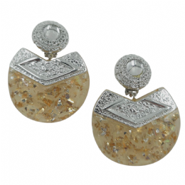 Κυκλικά clip σκουλαρίκια Queen 