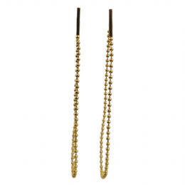 Μακριά χρυσαφί σκουλαρίκια με dot αλυσίδα