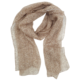 Μπεζ Ιταλικό φουλάρι batik print