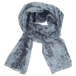 Ιταλικό φουλάρι με animal print γκρι αποχρώσεις