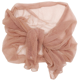 Ροζ πλισέ διχτυωτή εσάρπα με χρυσαφί lurex