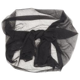 Μαύρη πλισέ διχτυωτή εσάρπα με μαύρο lurex