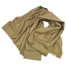 Μπεζ χρυσαφί εσάρπα με χρυσαφί lurex από μαλακό ύφασμα