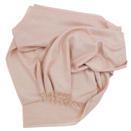 Ροζ χρυσαφί εσάρπα με χρυσαφί lurex από μαλακό ύφασμα