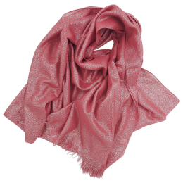 Κόκκινη εσάρπα με ασημί lurex από μαλακό ύφασμα