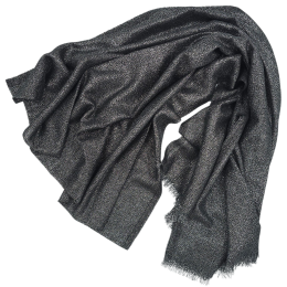 Μαύρη εσάρπα με ασημί lurex από μαλακό ύφασμα