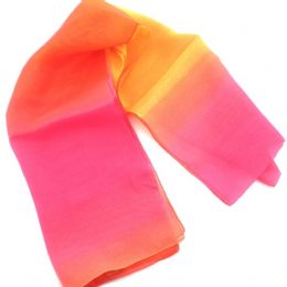 Φουξ, πορτοκαλί και κίτρινο ομπρέ Ιταλικό φουλάρι 