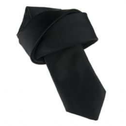 Μαύρη μονόχρωμη στενή γραβάτα