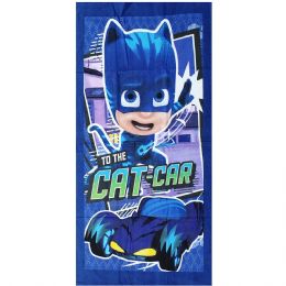Μπλε πετσέτα θαλάσσης PJMasks - Cat car