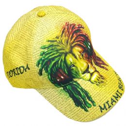 Κίτρινο unisex jockey καπέλο DJ Lion Miami Beach