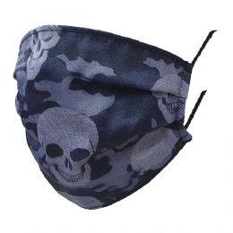 Ιταλική μπλε μάσκα Skull military print από αδιάβροχο ύφασμα φιλτραρίσματος αέρα
