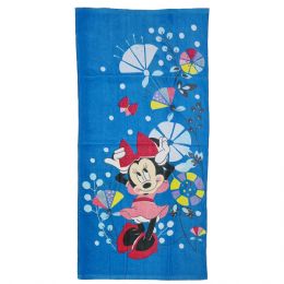 Τιρκουάζ παιδική πετσέτα θαλάσσης Minnie Mouse 70εκ x 140εκ
