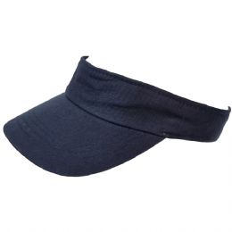 Unisex μπλε σκούρο καπέλο jockey visor από βαμβάκι