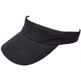 Unisex μαύρο καπέλο jockey visor από βαμβάκι