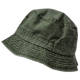 Men cotton khakis denim effect Fisherman hat