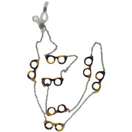 Κορδόνι γυαλιών με ασημένια αλυσίδα και στυλ ταρταρούγα plexiglass γυαλάκια