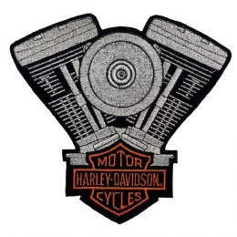 Original ασημί κέντημα Harley Davidson