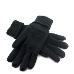 Μαύρα μονόχρωμα ανδρικά γάντια με thinsulate 
