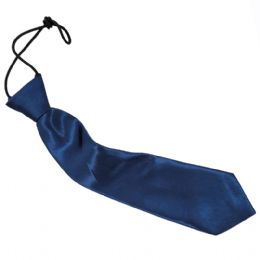 Μπλε μονόχρωμη παιδική γραβάτα με λάστιχο