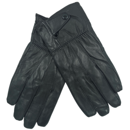 Classic black leather men gloves
